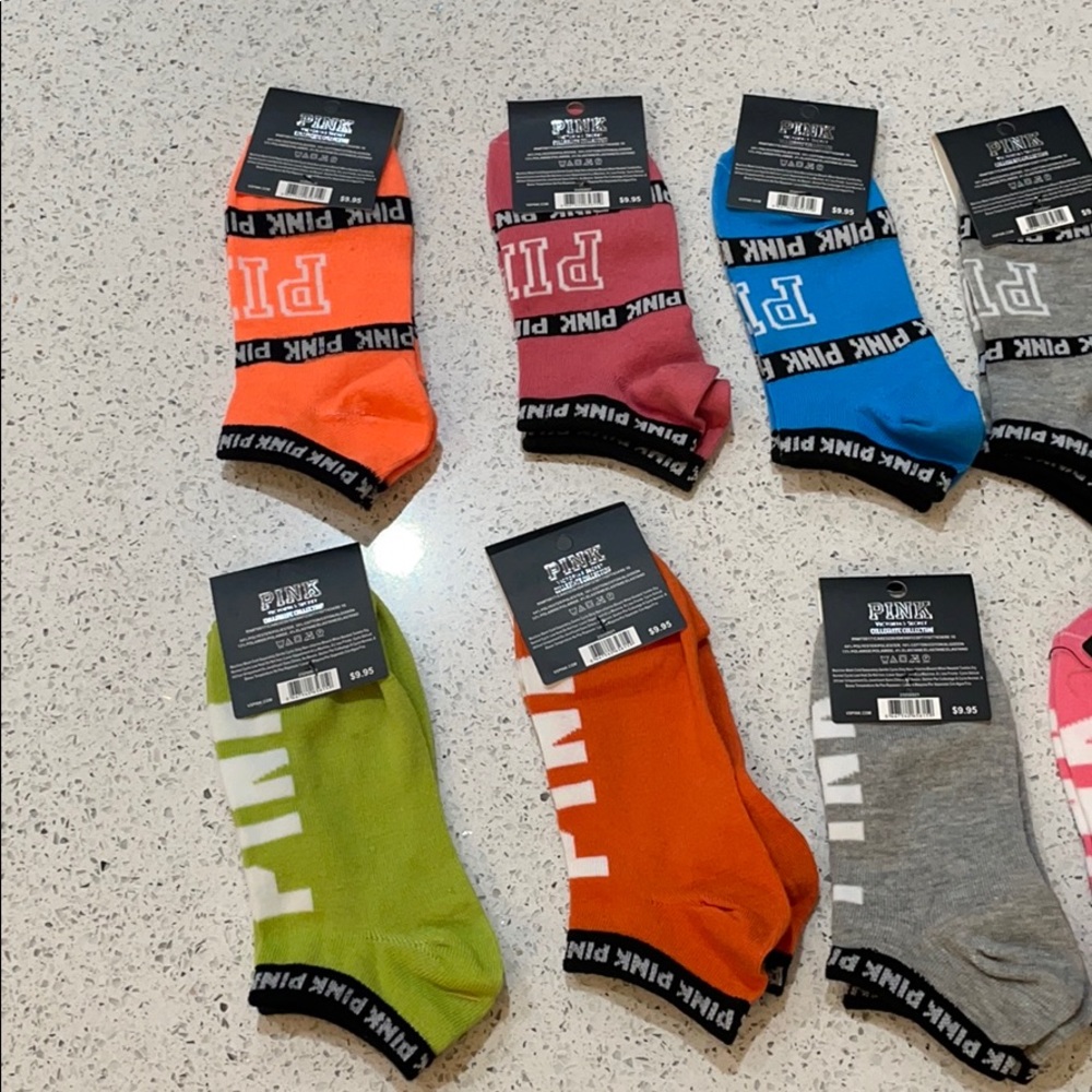 10 pairs of pink Victoria’s Secret socks brand NWT - Picture 6 of 8